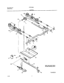 BURNER Diagram and Parts List for FGF324BHWC  Frigidaire Range