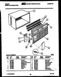CABINET PARTS Diagram and Parts List for AK24E6RVA  Gibson Air Conditioner