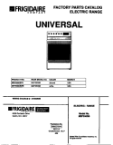 COVER Diagram and Parts List for MEF350SBDE  Frigidaire Range