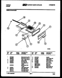 BROILER DRAWER PARTS Diagram and Parts List for 30-7647-23-03  Tappan Range