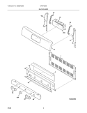 BACKGUARD Diagram and Parts List for CGLGF389GBD  Frigidaire Range