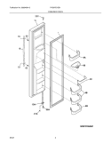 FREEZER DOOR Diagram and Parts List for PHS67EHSB1  Frigidaire Refrigerator