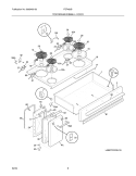 TOP / DRAWER / SMALL DOOR Diagram and Parts List for FEF450BWD  Frigidaire Range