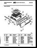 BROILER DRAWER PARTS Diagram and Parts List for GF504KXD3  Frigidaire Range