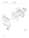 DOOR Diagram and Parts List for CGLGF386GSD  Frigidaire Range