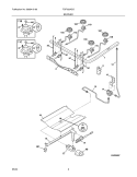 BURNER Diagram and Parts List for FGF326ASG  Frigidaire Range