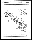 BLOWER AND DRIVE PARTS Diagram and Parts List for DG500AXW6  Frigidaire Dryer