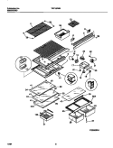 SHELVES, CONTROLS, DIVIDER, MULLION Diagram and Parts List for TRT19PNBD1  Tappan Refrigerator