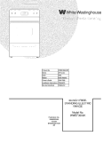 COVER Diagram and Parts List for WWEF3004KWF  Westinghouse Range