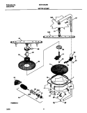 MOTOR Diagram and Parts List for MDB124BJB0  Frigidaire Dishwasher