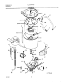 WSHR MTR, HOSE Diagram and Parts List for FLXG42MRES1  Frigidaire Washer Dryer Combo