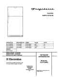 COVER Diagram and Parts List for GLHT184RAB3  Frigidaire Refrigerator