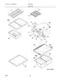 SHELVES Diagram and Parts List for FRT18S6ABX  Frigidaire Refrigerator