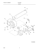MOTOR Diagram and Parts List for LEQ1452KS0  Frigidaire Dryer