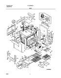 BODY Diagram and Parts List for PLES389DCA  Frigidaire Range