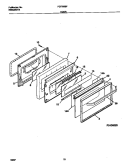 DOOR Diagram and Parts List for FGF350BFWA  Frigidaire Range