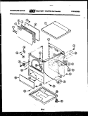 DOOR, TOP AND CABINET PARTS Diagram and Parts List for DEDW1  Frigidaire Dryer