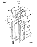 DOOR Diagram and Parts List for FRT22NRCW1  Frigidaire Refrigerator