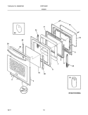 DOOR Diagram and Parts List for CGEF3055KWD  Frigidaire Range