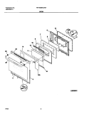 DOOR Diagram and Parts List for FEF365BXCWA  Frigidaire Range