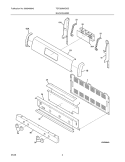 BACKGUARD Diagram and Parts List for TGF350MXDSD  Tappan Range
