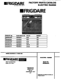 COVER Diagram and Parts List for FED355CCT1  Frigidaire Range
