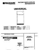 COVER Diagram and Parts List for MRT21GNCW2  Frigidaire Refrigerator