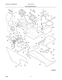 MOTOR/BLOWER/BELT Diagram and Parts List for GLGT1031FS2  Frigidaire Washer Dryer Combo