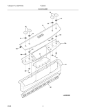 BACKGUARD Diagram and Parts List for FCS366ESC  Frigidaire Range