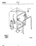 TUB Diagram and Parts List for MDB120RFM2  Frigidaire Dishwasher