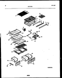 SHELVES AND SUPPORTS Diagram and Parts List for RT17F7YX4B  Gibson Refrigerator
