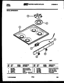 COOKTOP PARTS Diagram and Parts List for 30PPSKWDN0-23  Tappan Range