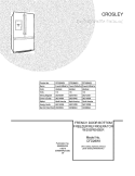 COVER Diagram and Parts List for CFD28WIS0  Crosley Refrigerator