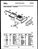 BROILER DRAWER PARTS Diagram and Parts List for 30-3350-23-05  Tappan Range