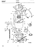 MOTOR / TUB Diagram and Parts List for FLSG72GCS1  Frigidaire Washer Dryer Combo