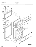 DOOR Diagram and Parts List for FRT16NRGD8  Frigidaire Refrigerator