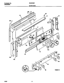 BACKGUARD Diagram and Parts List for FGF379WESE  Frigidaire Range