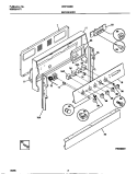 BACKGUARD Diagram and Parts List for WEF322BEWA  Frigidaire Range