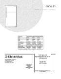 COVER Diagram and Parts List for CRTE183IAS4  Frigidaire Refrigerator