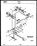 BURNER, MANIFOLD AND GAS CONTROL Diagram and Parts List for CP303VC3D1  Frigidaire Range