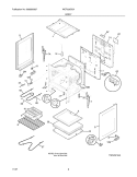 BODY Diagram and Parts List for WEF326GSA  Westinghouse Range