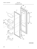 REFRIGERATOR DOOR Diagram and Parts List for FRS6LC8FS3  Frigidaire Refrigerator