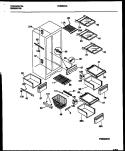 SHELVES AND SUPPORTS Diagram and Parts List for FRS28XHAB1  Frigidaire Refrigerator