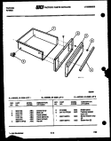 DRAWER PARTS Diagram and Parts List for 31-2208-00-03  Tappan Range