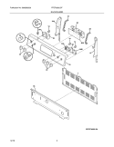 BACKGUARD Diagram and Parts List for FFEF3050LSF  Frigidaire Range