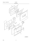 DOOR Diagram and Parts List for TGF657BFW9  Tappan Range