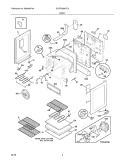 BODY Diagram and Parts List for GLEFM386FCA  Frigidaire Range