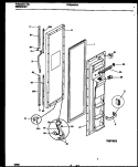FREEZER DOOR PARTS Diagram and Parts List for FRS24WRAD3  Frigidaire Refrigerator
