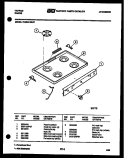 COOKTOP PARTS Diagram and Parts List for 72-2547-00-07  Tappan Range