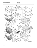 SHELVES Diagram and Parts List for EW23CS65GB4  Electrolux Refrigerator